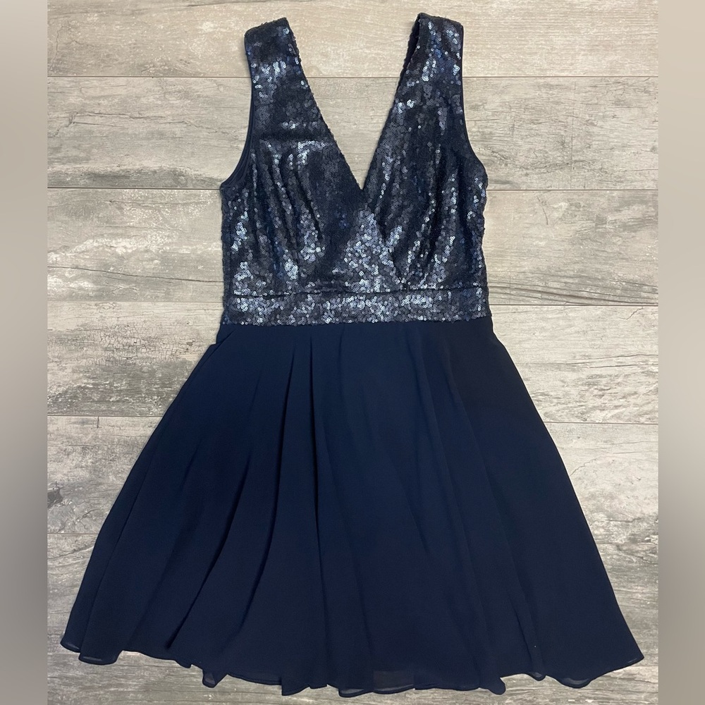 Dark Blue Sequin Lulus Dress